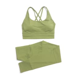 SOISOU Nylon Yoga Set Women's Tracksuit Gym Fitness Set Woman 2 Pieces Leggings Sports Bra Breathable Sportwear Woman Clothes