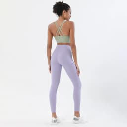 SOISOU Nylon Yoga Set Women's Tracksuit Gym Fitness Set Woman 2 Pieces Leggings Sports Bra Breathable Sportwear Woman Clothes