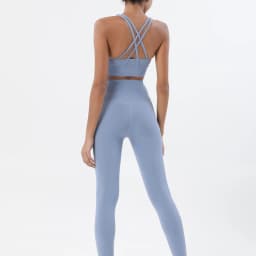 SOISOU Nylon Yoga Set Women's Tracksuit Gym Fitness Set Woman 2 Pieces Leggings Sports Bra Breathable Sportwear Woman Clothes