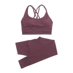 SOISOU Nylon Yoga Set Women's Tracksuit Gym Fitness Set Woman 2 Pieces Leggings Sports Bra Breathable Sportwear Woman Clothes