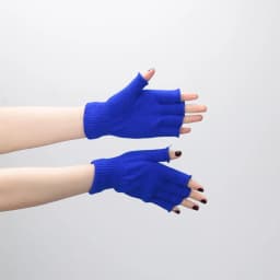 1pair Black Short Half Finger Fingerless Knit Wrist Glove Winter Warm Stretch Work Gloves for Women and Men Cycling Accessories