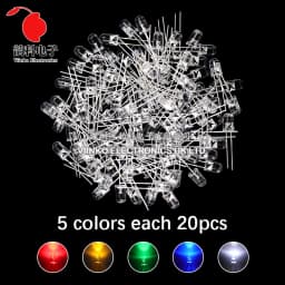 3MM 5MM Light Emitting Diodes Electronics Kit Box F3 F5 LED Diode Assorted Kit White Green Red Blue Yellow Orange