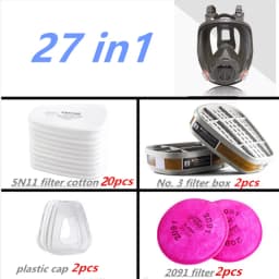 Gas Mask Acid/Organic/Ammonia 6800 Full Face Mask Respirator Paint Chemical Pesticide Laboratory Anti-dust Multifunction Filters