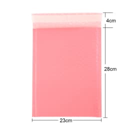 100pcs Bubble Mailers Padded Envelopes Pearl Film Gift Present Mail Envelope Bag For Book Magazine Lined Mailer Self Seal Pink