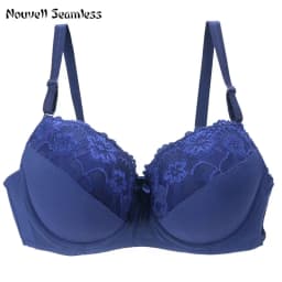 Nouvelle Seamless Plus Up Big Size BCDE Cup Unlined Bras For Womens Basic Underwear Full Coverage Underwire Support BH
