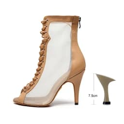 Woman High Tip Ballroom Dance Shoes Woman Ruber Insole Latino Salsa Dancing Shoes For Girls Soft Bottom Practice Latin Shoes