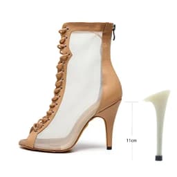 Woman High Tip Ballroom Dance Shoes Woman Ruber Insole Latino Salsa Dancing Shoes For Girls Soft Bottom Practice Latin Shoes