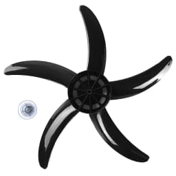 Good Packaging Household Plastic Fan Blade 5 Leaves with Nut Cover for 20 Inch Standing Pedestal Fan Table Fanner Accessory