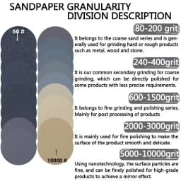 10pcs Wet Dry Sandpaper 9x3.6inches Sanding Sheets Waterproof Sand Paper for Automotive Wood Sanding Car Metal Plastic Polishing