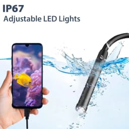 KERUI 2MP Industrial Endoscope Camera Single/Dual Lens Mini Inspection Camera for Iphone Waterproof Pipeline Borescope Type C
