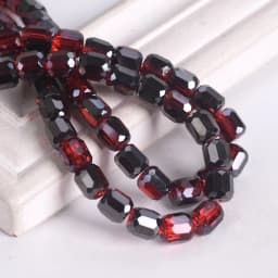 10pcs Shiny Plated 8mm 10mm Round Cylinder Shape Faceted Crystal Glass Loose Beads For Jewelry Making