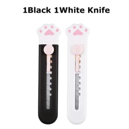 Zoecor 3/2Pcs Stationery Mini Pocket Cute Cat Paw Art Utility Knife Paper Box Cutter Small Non-Slip нож School Art Supplies Tool