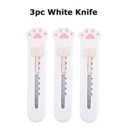 Zoecor 3/2Pcs Stationery Mini Pocket Cute Cat Paw Art Utility Knife Paper Box Cutter Small Non-Slip нож School Art Supplies Tool