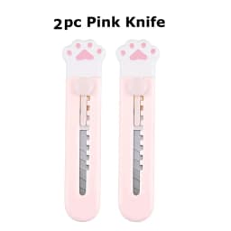 Zoecor 3/2Pcs Stationery Mini Pocket Cute Cat Paw Art Utility Knife Paper Box Cutter Small Non-Slip нож School Art Supplies Tool