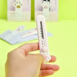 Zoecor 3/2Pcs Stationery Mini Pocket Cute Cat Paw Art Utility Knife Paper Box Cutter Small Non-Slip нож School Art Supplies Tool