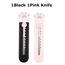 Zoecor 3/2Pcs Stationery Mini Pocket Cute Cat Paw Art Utility Knife Paper Box Cutter Small Non-Slip нож School Art Supplies Tool
