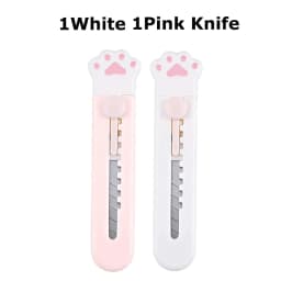Zoecor 3/2Pcs Stationery Mini Pocket Cute Cat Paw Art Utility Knife Paper Box Cutter Small Non-Slip нож School Art Supplies Tool