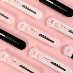 Zoecor 3/2Pcs Stationery Mini Pocket Cute Cat Paw Art Utility Knife Paper Box Cutter Small Non-Slip нож School Art Supplies Tool
