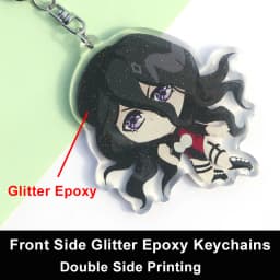 Custom Keychains Cartoon Llavero Key Chain Photo Customized Anime Charms Hologram Clear Acrylic Personalized Designer Keychains