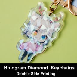 Custom Keychains Cartoon Llavero Key Chain Photo Customized Anime Charms Hologram Clear Acrylic Personalized Designer Keychains