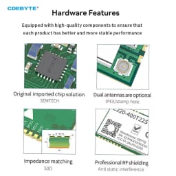 LLCC68 LoRa Module CDEBYTE E220 UART Series Module 433/868/915Mhz 22/30dBm Long Range WOR Transmitter Receiver