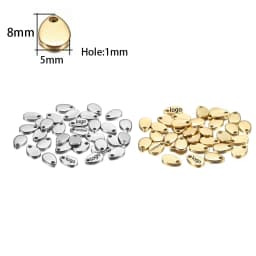 100pcs Customized Laser Engrave Name LOGO Stainless Steel Personalized Tags Custom Logo For DIY Necklace Pendant Charms