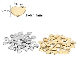 100pcs Customized Laser Engrave Name LOGO Stainless Steel Personalized Tags Custom Logo For DIY Necklace Pendant Charms