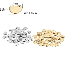 100pcs Customized Laser Engrave Name LOGO Stainless Steel Personalized Tags Custom Logo For DIY Necklace Pendant Charms