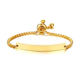 Custom Engraved Bracelets for Little Girl Gifts, Personalized Anti Allergy Stainless Steel Bar Girls Boys Jewelry