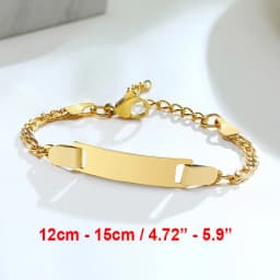 Custom Engraved Bracelets for Little Girl Gifts, Personalized Anti Allergy Stainless Steel Bar Girls Boys Jewelry