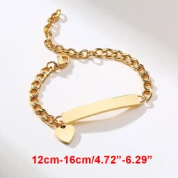 Custom Engraved Bracelets for Little Girl Gifts, Personalized Anti Allergy Stainless Steel Bar Girls Boys Jewelry