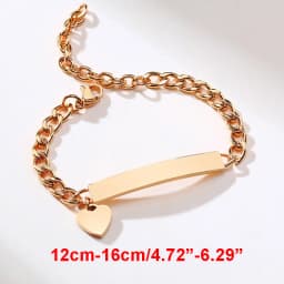 Custom Engraved Bracelets for Little Girl Gifts, Personalized Anti Allergy Stainless Steel Bar Girls Boys Jewelry