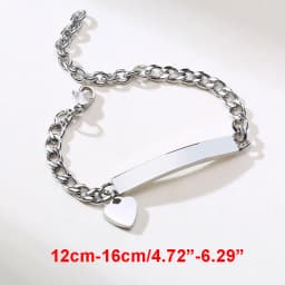 Custom Engraved Bracelets for Little Girl Gifts, Personalized Anti Allergy Stainless Steel Bar Girls Boys Jewelry