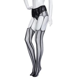 Women Sexy Body Stocking Lace Soft Top Thigh High Stockings + Suspender Garter Belt Over Knee Pantyhose Floral Fit Dropship