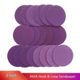 50Pcs 2 Inch 50mm Sanding Disc Wet Dry 80-10000 Grit Sandpaper Hook&Loop Aluminum Oxide for Drill Grinder Rotary Tools