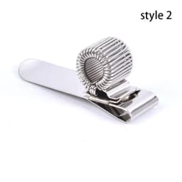 1pc Spring Pen Clip Metal Pencil Holder Single Hole Double Opening Triple Orifice Elastic Loop Portable Writing Stationery