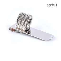 1pc Spring Pen Clip Metal Pencil Holder Single Hole Double Opening Triple Orifice Elastic Loop Portable Writing Stationery