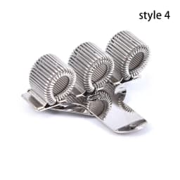 1pc Spring Pen Clip Metal Pencil Holder Single Hole Double Opening Triple Orifice Elastic Loop Portable Writing Stationery