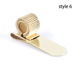 1pc Spring Pen Clip Metal Pencil Holder Single Hole Double Opening Triple Orifice Elastic Loop Portable Writing Stationery
