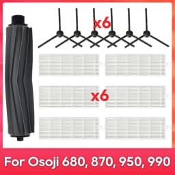 Fit For ( Osoji 680, 870, 950, 990 ) Robot Vacuum Cleaner Spare Parts Main Side Brushes Hepa Filter Mop Cloth Rag