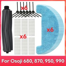 Fit For ( Osoji 680, 870, 950, 990 ) Robot Vacuum Cleaner Spare Parts Main Side Brushes Hepa Filter Mop Cloth Rag