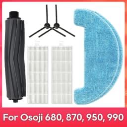 Fit For ( Osoji 680, 870, 950, 990 ) Robot Vacuum Cleaner Spare Parts Main Side Brushes Hepa Filter Mop Cloth Rag