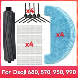 Fit For ( Osoji 680, 870, 950, 990 ) Robot Vacuum Cleaner Spare Parts Main Side Brushes Hepa Filter Mop Cloth Rag