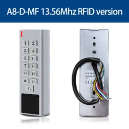Door Access Control Keypad RFID Reader 2000 User Wiegand Input+Output Electric Lock Outdoor Waterproof Doorbell IP67 Zinc Alloy