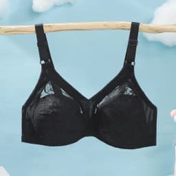 Yenlice Thin Bra Full Cup B 36 38 40 42 Wireless Lace Cotton Thin-Padded Women Bras Breathable Black Single-Bra Classic Bra
