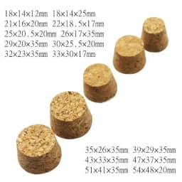 10pcs or 100pcs Top DIA 7.5mm to 30mm Wooden Cork Lab Test Tube Stopper Kettle Pudding Bottle Cork Cap Burette Tube Wood Plug