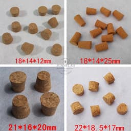 10pcs or 100pcs Top DIA 7.5mm to 30mm Wooden Cork Lab Test Tube Stopper Kettle Pudding Bottle Cork Cap Burette Tube Wood Plug