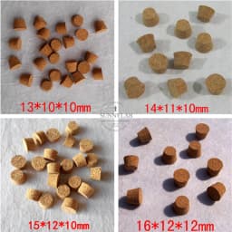 10pcs or 100pcs Top DIA 7.5mm to 30mm Wooden Cork Lab Test Tube Stopper Kettle Pudding Bottle Cork Cap Burette Tube Wood Plug