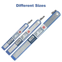 Deli Stainless Steel Metal Ruler 15/20/30cm Straight Line Rulers for School Kids Precision Measuring Drawing Reglas Tool Supplie