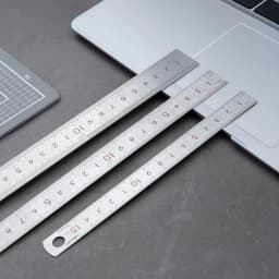 Deli Stainless Steel Metal Ruler 15/20/30cm Straight Line Rulers for School Kids Precision Measuring Drawing Reglas Tool Supplie